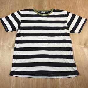 Knickerbocker NYC Mens Cotton Short Sleeve T-Shirt Black & White Striped Size XL